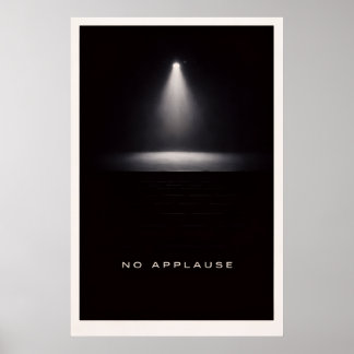 Poster Nenhum Aplauso - Poder Silencioso Motivacional