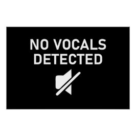 Póster Nenhum Design de áudio mínimo detectado por vocais