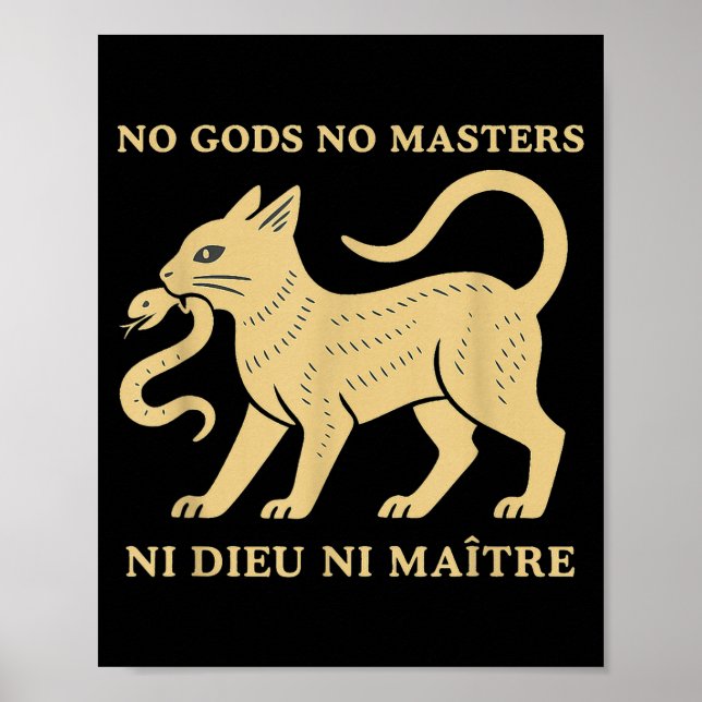 Poster Nenhum deus nenhum mestre  (Frente)