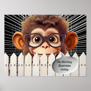 POSTER NENHUM NEGÓCIO DE MACACOS HOJE