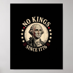 Poster Nenhum Rei na América 1776 Liberdade Clássico Retr