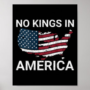 Poster Nenhum Rei Na América Derrube Trump Nenhum Autorit