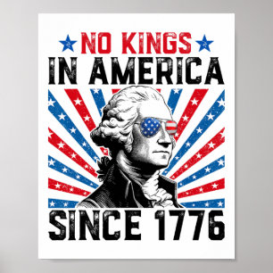 Poster Nenhum Rei na América desde 1776 Bandeira dos EUA 