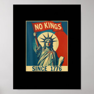 Poster Nenhum Rei na América desde 1776 Estilo Vintage Le
