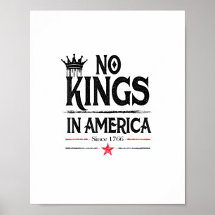 Poster Nenhum Rei na América desde 1776 Gráfico Vintage L