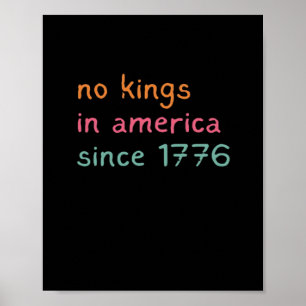 Poster Nenhum Rei na América desde 1776 Liberdade Anti Co