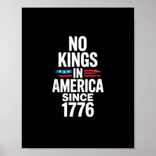 Poster Nenhum Rei na América desde 1776 Minimal Limpo
