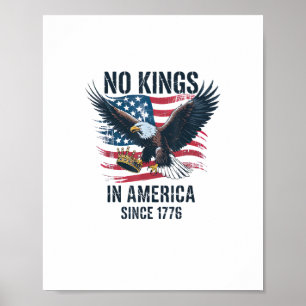 Poster Nenhum Rei na América desde 1776 Minimal Limpo