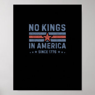 Poster Nenhum Rei na América desde 1776 Vintage