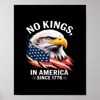 Poster Nenhum Rei na América Design Gráfico Retro Clássic