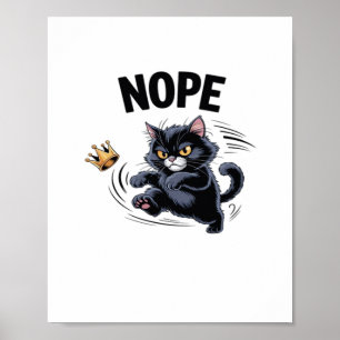 Poster Nenhum Rei Na América Diversão Chutando Coroa Clás