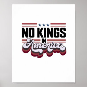 Poster Nenhum Rei na América EUA Clássico Retro