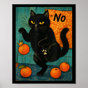 Poster Nenhum Rei Na América Gato Preto Política Anti Tru