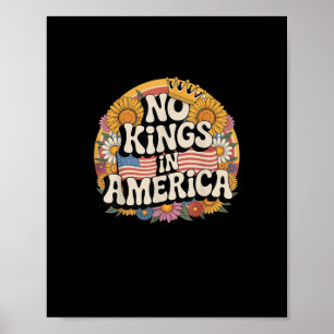 Poster Nenhum Rei na América Olhar Gráfico Vintage Patrió