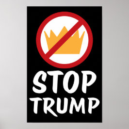 Poster NENHUM REI PARA TRUMP Anti-Trump | RYB | Protesto
