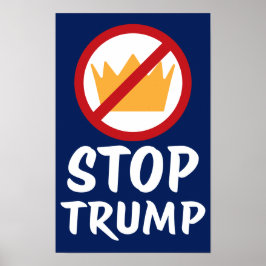 Poster NENHUM REI PARA TRUMP Anti-Trump | RYBl | Protesto
