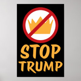 Poster NENHUM REI PARA TRUMP Anti-Trump | RYYB | Protesto