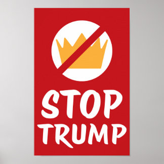 Poster NENHUM REI PARA TRUMP Anti-Trump | VERMELHO | Prot