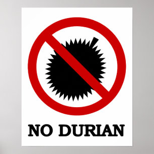Póster NENHUM sinal da fruta tropical do Durian