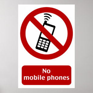 Poster NENHUM sinal da ZONA do TELEFONE