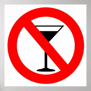 Póster Nenhum sinal do álcool