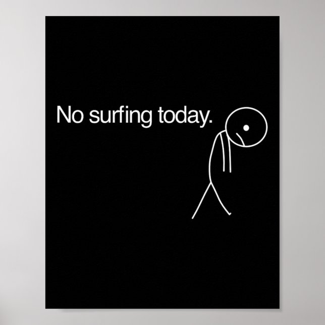 Poster Nenhum Surf Hoje  (Frente)