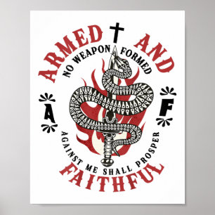 Poster Nenhuma Arma Formada Contra Mim Irá Prosperar Chri