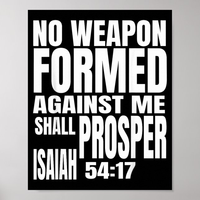 Poster Nenhuma Arma Formada Contra Mim Prosperará Isaías (Frente)