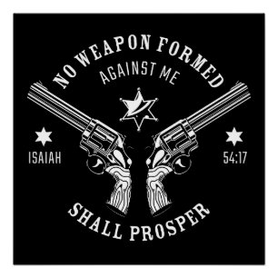 Póster Nenhuma Arma Formada Contra Mim - Proteção Isaiah