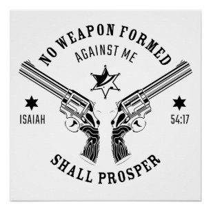 Póster Nenhuma Arma Formada Contra Mim - Proteção Isaiah