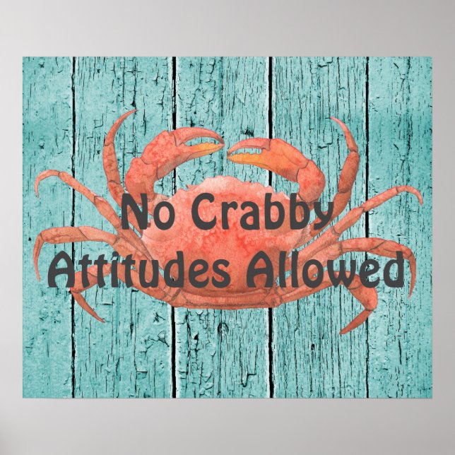 Poster Nenhuma Atitude Crabby (Frente)