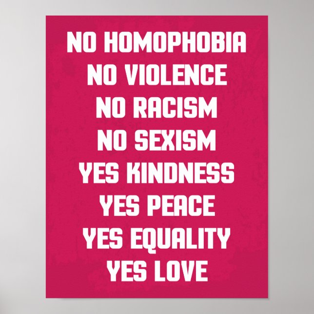 Poster Nenhuma citação de homofobia (Frente)