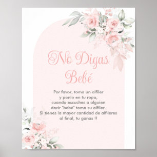 Poster Nenhuma Digas Bebe Chá de fraldas Espanhola
