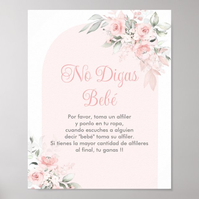 Poster Nenhuma Digas Bebe Chá de fraldas Espanhola (Frente)