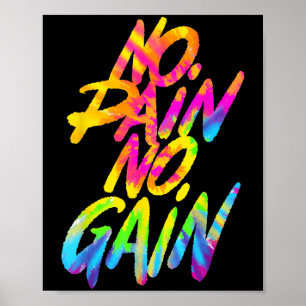 Poster Nenhuma Dor Nenhum Ganho Motivacional Humor de Aca