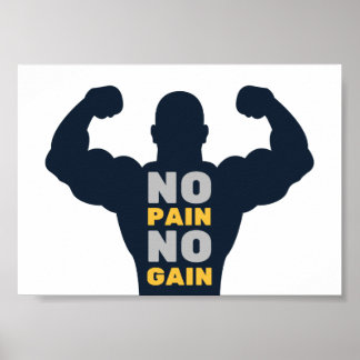 Poster Nenhuma Dor Sem Ganhar Cota Motivacional Do Gym