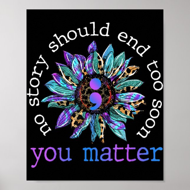 Poster Nenhuma História Deve Acabar Muito Cedo Com O Suic (Frente)