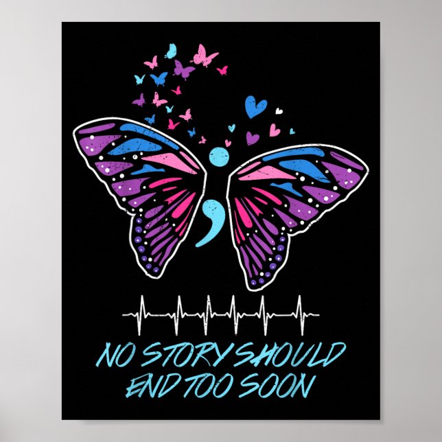 Poster Nenhuma história deve terminar tão cedo design  (Frente)