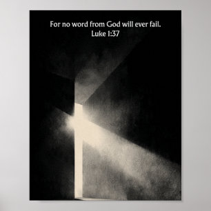 Poster Nenhuma Palavra de Deus Falha - Arte de Parede Luc