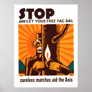 Póster Nenhuns fósforos descuidados WPA 1942