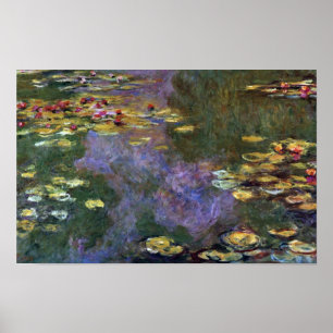 Póster Nenúfares de Claude Monet, Arte da Natureza Vintag
