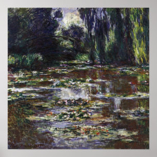 Póster Nenúfares no Lago por Claude Monet, Arte Antigo