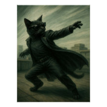 Neo Catrix - Black Cat in Trench Coat & Shades