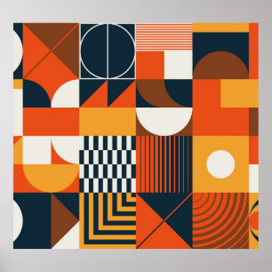 Poster Neo geo: composição do abstrato de vintage