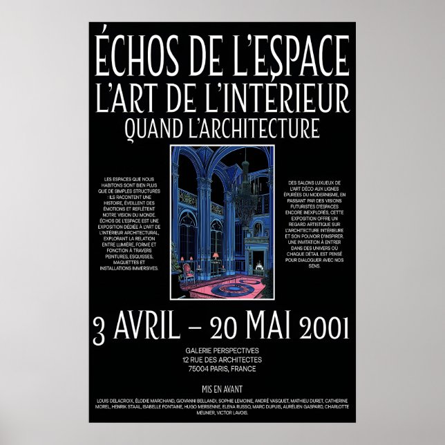 Poster Neo-Gothic Interior Art Print 2001 French Gallery (Frente)