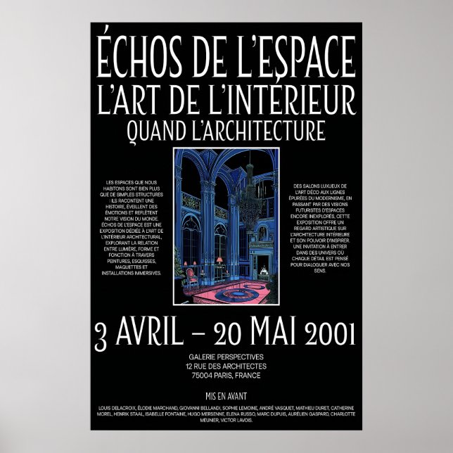 Poster Neo-Gothic Interior Art Print 2001 French Gallery (Frente)