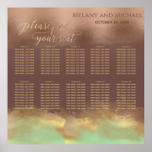 Neo mint canela rosa dourada aquarela