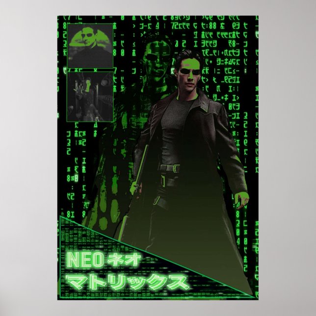 Poster Neo The Matrix Japonês (Frente)
