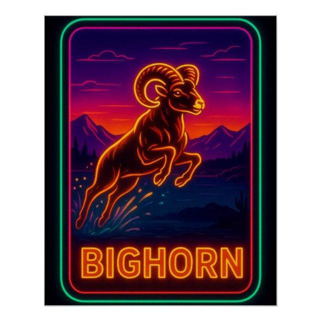 Póster Neon Bighorn Poster (Frente)