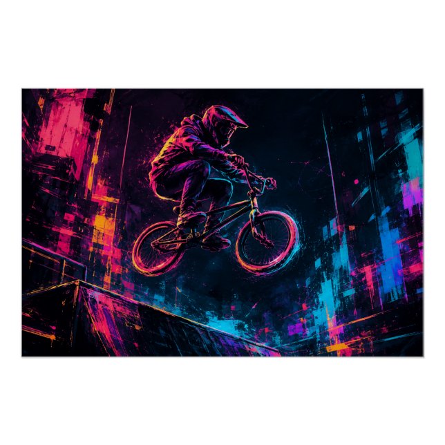 Póster Neon BMX (Frente)